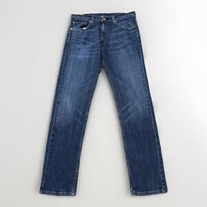 Levis 505 Jeans Mens 33x32 Blue Denim Medium Wash Straight Leg Zip Fly 32x31